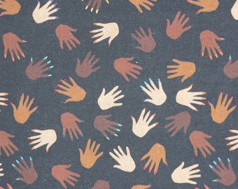 Black History Helping Hands Resilience Novelty Cotton Fabric