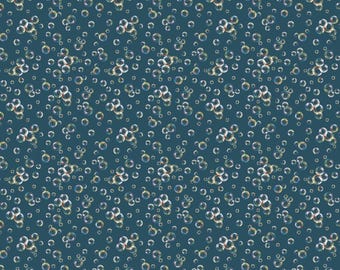 Bubble Fabric, Sea Bubbles on Blue Under the Sea by Skyline Studio for Benartex Traditions Quilting Cotton Fabric, 16534-54B
