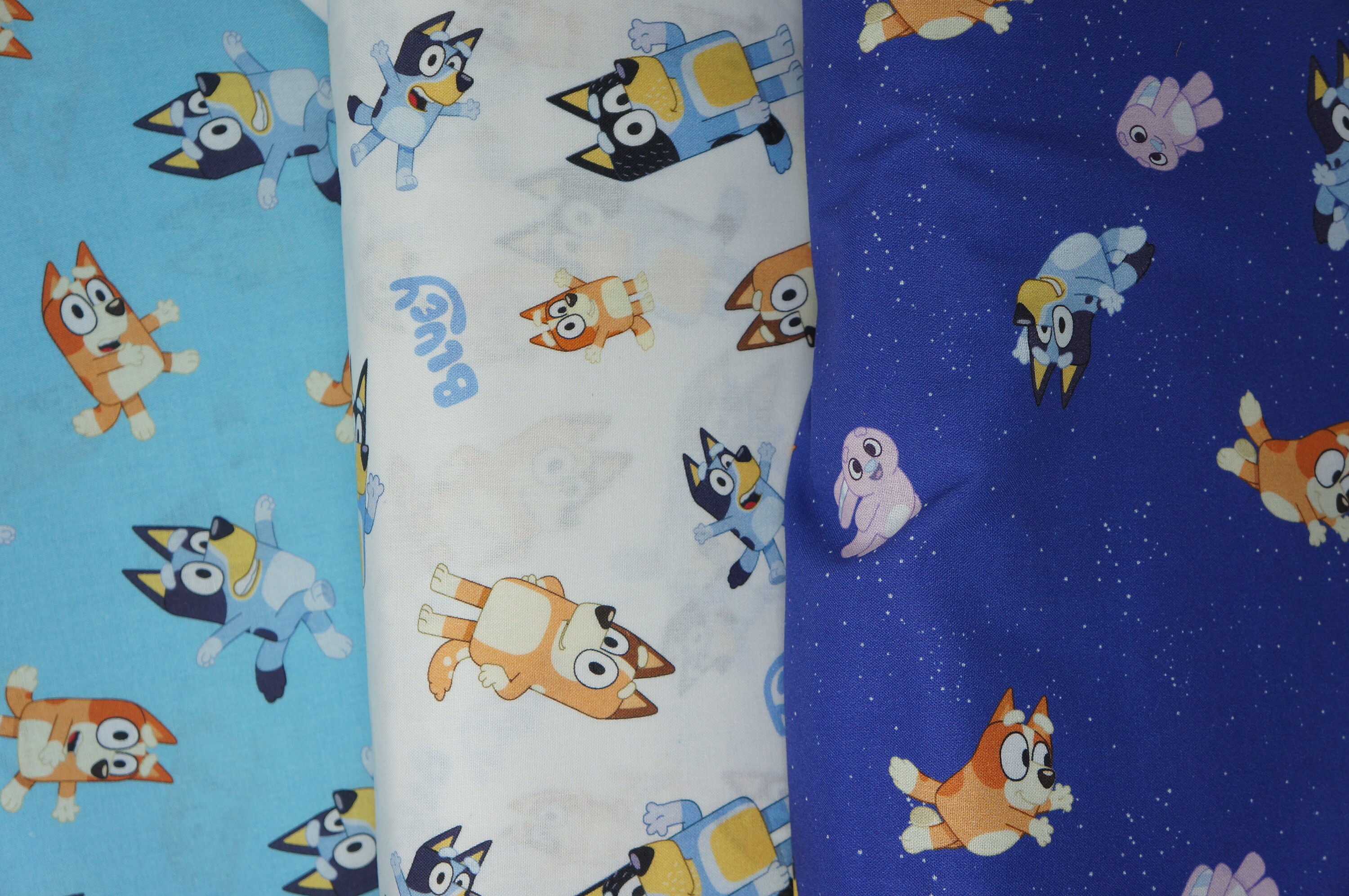 Bluey & Bingo Cotton Calico Fabric