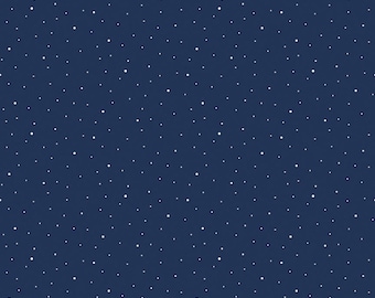 Navy Dot Blender Fabric, Dapple Dot on Navy Riley Blake Quilting Cotton Fabric, C640-NAVY