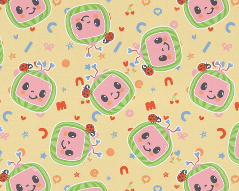Cocomelon Fabric, Cocomelon in Space Licensed Novelty Cotton Fabric, JJ Fabric, Cody, Cece, Bella, Nico and Nina Cocomelon image 8