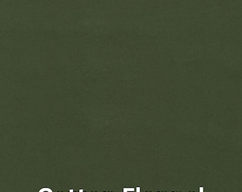Solid Green Flannel Fabric, Solid Jungle Green by Robert Kaufman Quilting Cotton Flannel Fabric, 2 Ply double brushed F019-JUNGLE