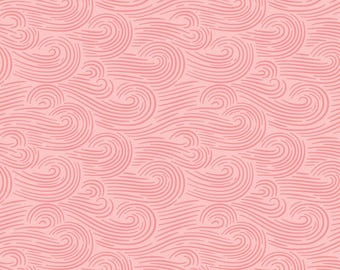 Pink Blender Fabric, Spring Breeze on Pink from the Naturally Wild Collection Ann Gardner for Cloud9 Organic Quilting Cotton Fabric 227903