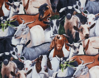 Packed Goats by Elizabeth's Studio Quilting Cotton Fabric