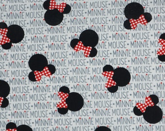 Minnie Mouse Heads with Bows Licensed Disney Quilting Cotton Fabric