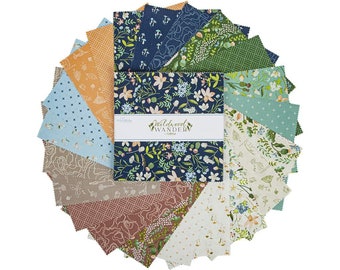 Wildwood Wander 10 Inch Stacker, 42 pieces, Riley Blake Designs Quilting Cotton Fabric, Wildflower Quilting Squares,