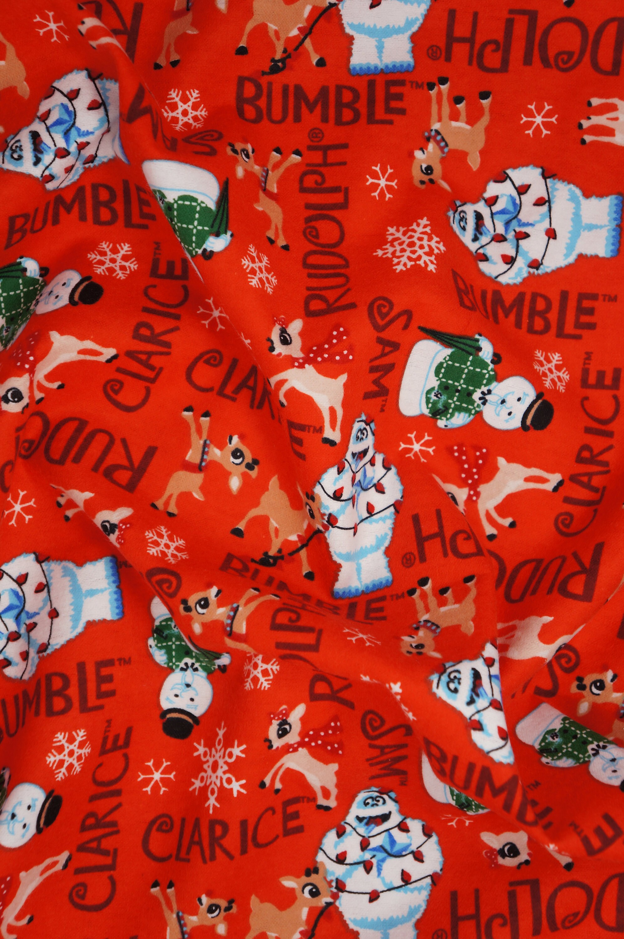 Red Nosed Reindeer Fabric By The Yard