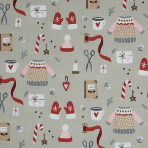 Winter Wear Parchment, Warm Wishes Collection by Riley Blake Quilting Cotton Fabric C10782-PARCHMENT