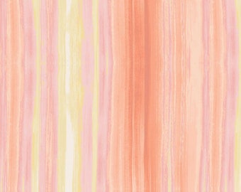 Watercolor Stripe Fabric, Stripe in Orange, Pink and Yellow from the Home Sweet Home Collection by Timeless Treasures Cotton Fabric