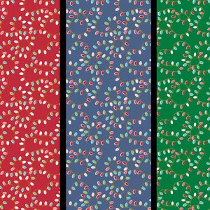 Holiday Christmas Lights on Red, Blue, and Green by Riley Blake Christmas Adventure Collection Quilting Cotton Fabric SC10733-RED