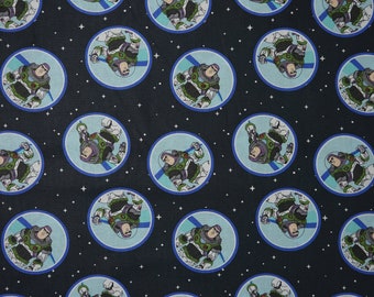 Buzz Lightyear Fabric, Buzz Lightyear in Space Disney and Pixar Toy Story Licensed Novelty Cotton Fabric, Toy Story Fabric, Buzz Fabric