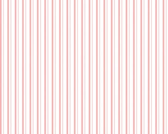 Stripe Blender Fabric, Take Heart Stripe Pink on White by J Wecker Frisch for Riley Blake Quilting Cotton Fabric C15389-PINK