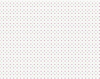 Christmas Dots Fabric, Red and Green Swiss Dots by Riley Blake Quilting Cotton Fabric C660-CHRISTMAS, Christmas Dot Blender Fabric
