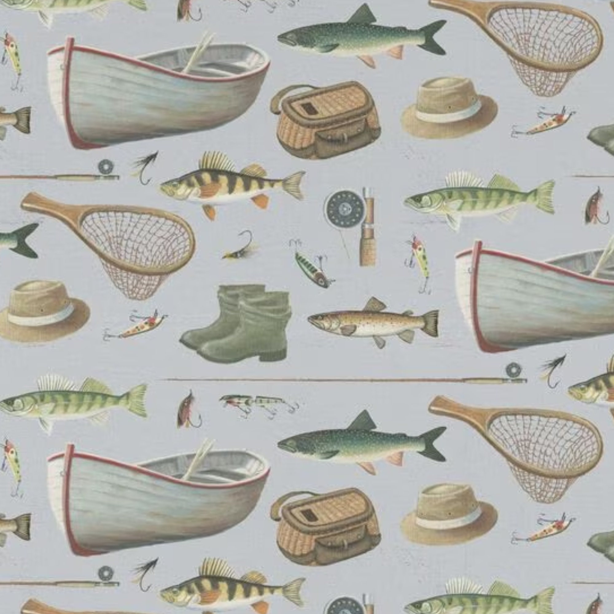 Fishing Novelty Fabric 