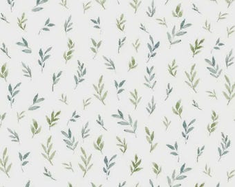Leaves Blender Fabric, Mushroom Stiny Leaves by Susan Winget for Springs Creative Novelty Cotton Fabric 81446-G55028