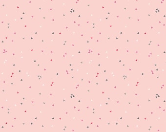 Tiny Hearts Fabric, Valentine's Day Heart Fabric, Mulberry Lane Hearts on Blush by Riley Blake Quilting Cotton Fabric C11566-BLUSH