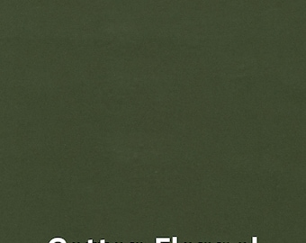 Solid Green Flannel Fabric, Solid Jungle Green by Robert Kaufman Cotton Flannel Fabric, 2 Ply double brushed F019-JUNGLE
