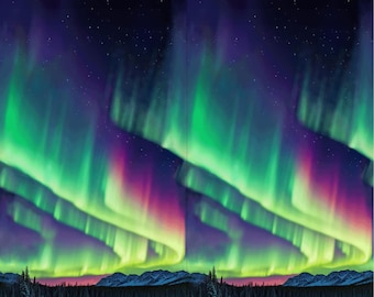 Northern Lights Wideback Fabric, Black/Multi Cosmic Flow 108" Wideback by Crazy Marie for Studio E Quilting Cotton Fabric 8458-78