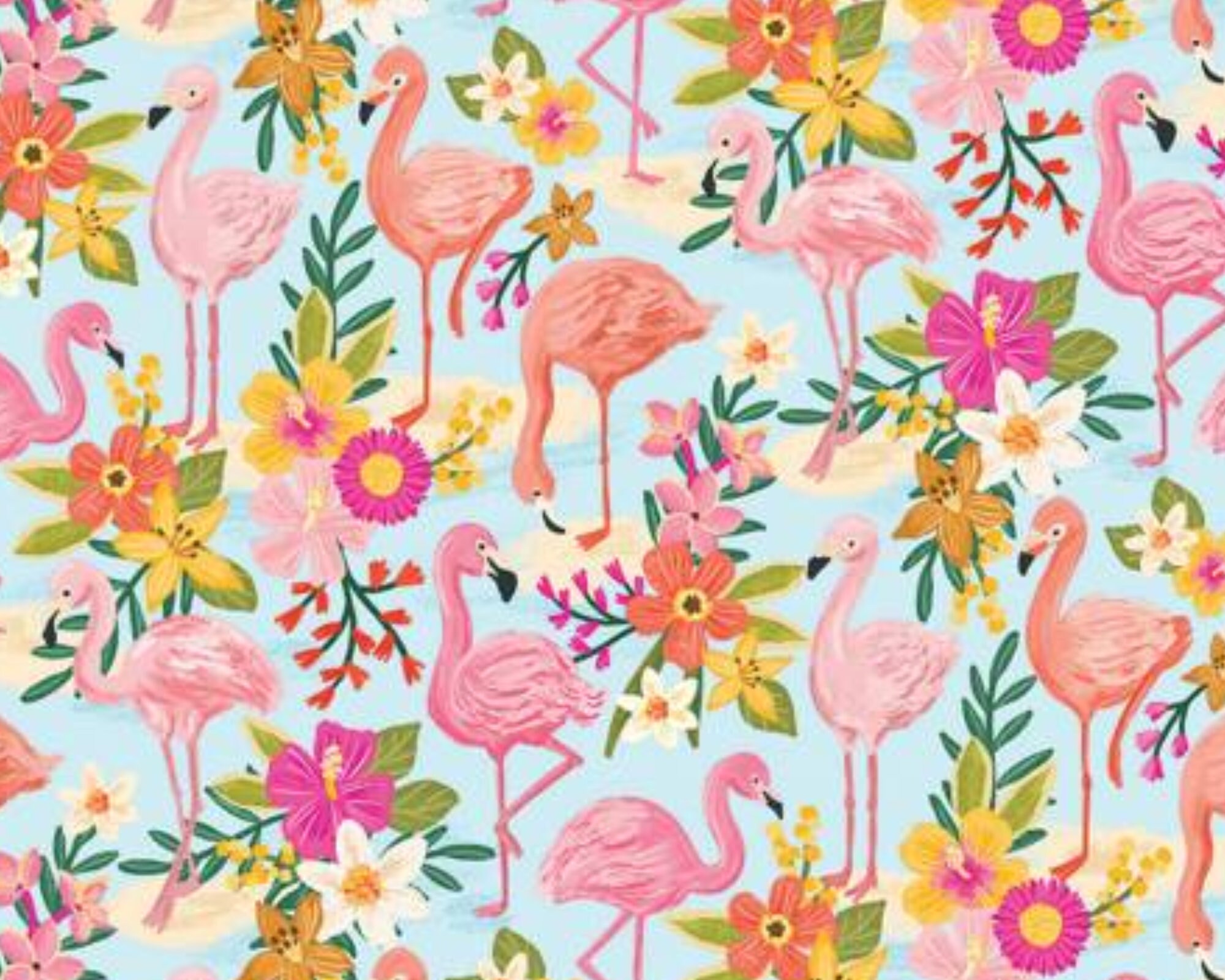 Timeless treasures flamingo fabric deals