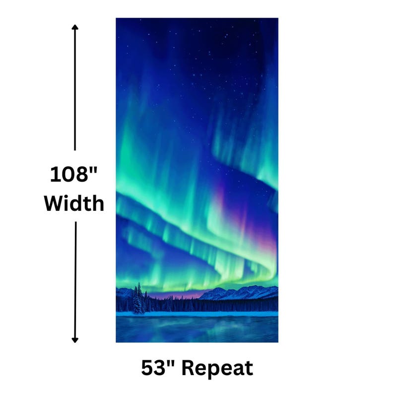 Northern Lights Wideback Fabric, Blue/Green Cosmic Flow 108" Wideback by Crazy Marie for Studio E Quilting Cotton Fabric 8458-98 image 2