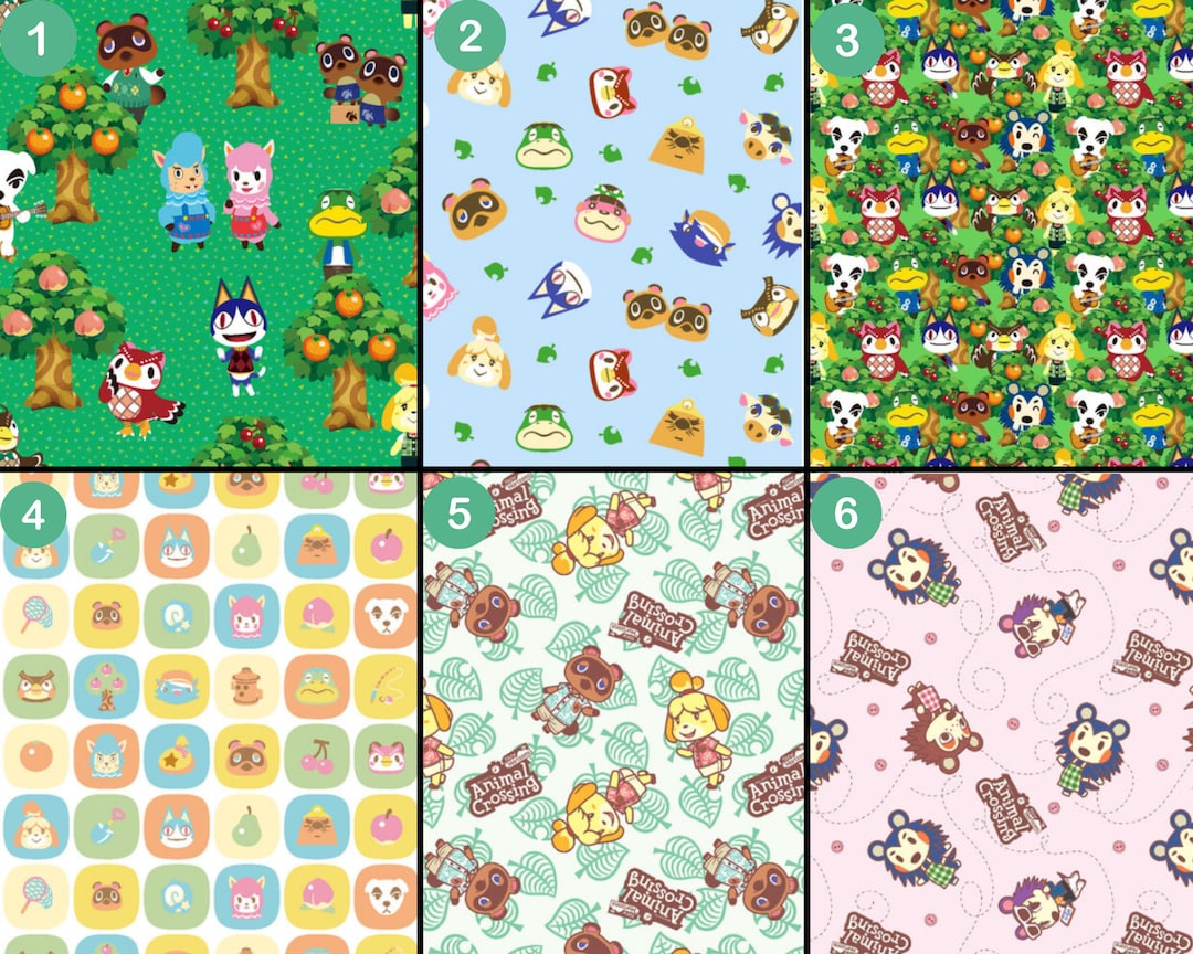 Animal Crossing Fabric 6 Designs to Choose From by Springs Creative Licensed Novelty Cotton Fabric Etsy