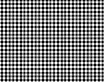 Black and White Gingham Fabric, 1/4 inch Gingham Black and White by Timeless Treasures Quilting Cotton Fabric, Farmhouse Gingham