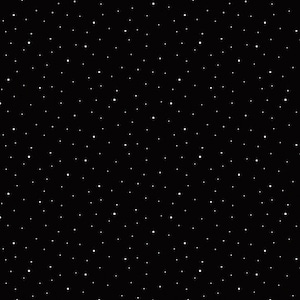 May include: A solid black fabric featuring a repeating pattern of small, white circular dots scattered across the surface. The dots vary slightly in size and are distributed unevenly, creating a simple, high-contrast design on the dark background.
