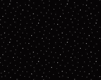 Black Dot Blender Fabric, Dapple Dot on Black Riley Blake Quilting Cotton Fabric, C640-BLACK
