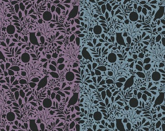 Trick or Treat Silhouette on Dusk or Plum by Lisa Audit for Riley Blake Quilting Cotton Fabric CD15963
