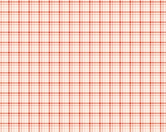 Valentine Plaid Fabric, You & Me Plaid on Cream by Sandy Gervais for Riley Blake Quilting Cotton Fabric C15406-CREAM