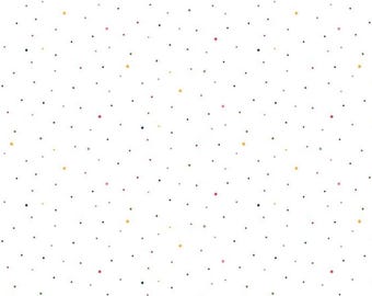 Rainbow Blender Fabric, Rainbow Dapple Dot on White by Riley Blake Designs Quilting Cotton Fabric, C645-RAINBOW