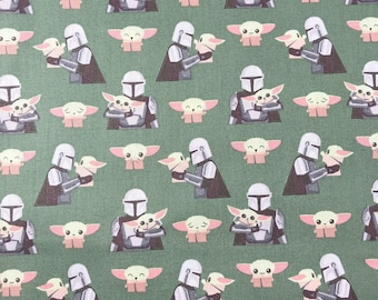 Baby Yoda Star Wars Mandalorian He Comes with Me by Camelot Fabrics Licensed Cotton Fabric