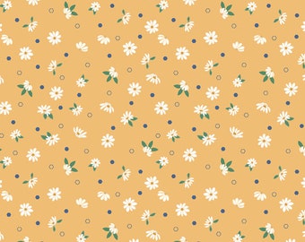 Daisy Fabric, Daisy Fields Floral Harvest Riley Blake Quilting Cotton Fabric ,Yellow Daisy Fabric SC12482
