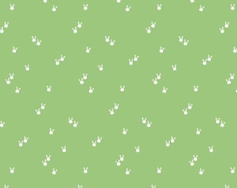 Green Easter Bunnies Blender Fabric, White Bunnies on Light Green Seasonal Basics by Riley Blake Designs Quilting Cotton Fabric C656-GREEN