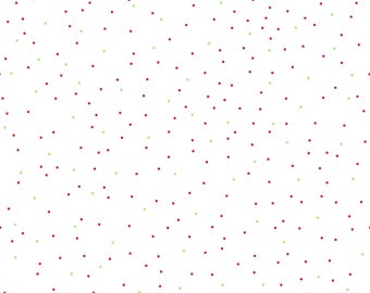 Christmas Dots Fabric, Red and Green Pin Dots by Riley Blake Quilting Cotton Fabric C705-CHRISTMAS, Christmas Dot Blender Fabric
