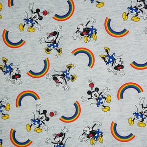Disney Pride Minnie and Rainbows Disney Licensed Cotton Fabric image 1