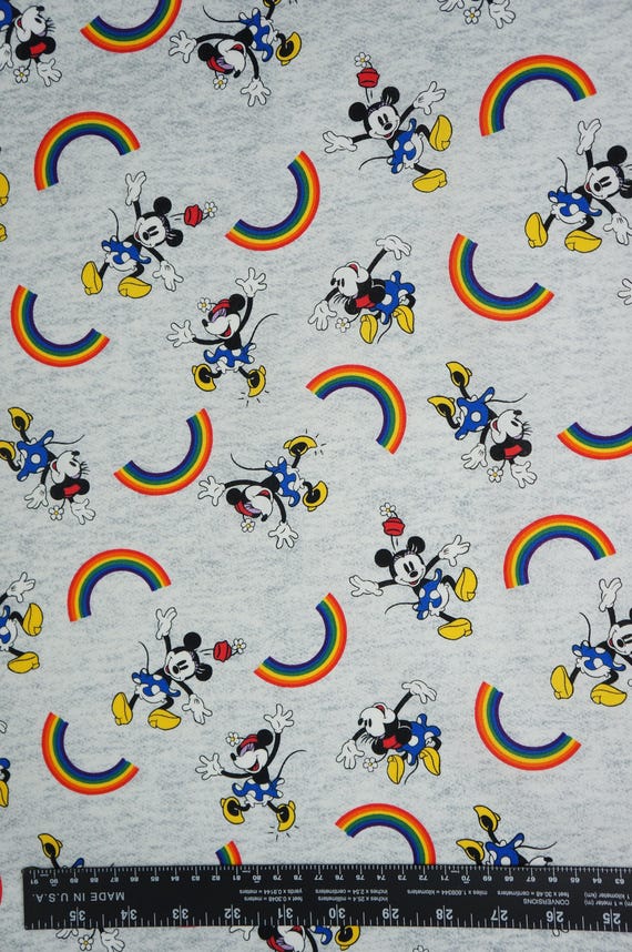 Disney Pride Minnie and Rainbows Disney Licensed Cotton Fabric