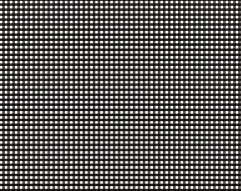 Black and White Gingham Fabric, 1/8 inch Small Gingham Black and White by Riley Blake Designs Quilting Cotton Fabric, Farmhouse Gingham
