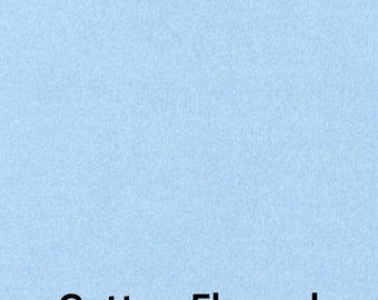 Solid Light Blue Flannel Fabric, Cloud by Robert Kaufman Quilting Cotton Flannel Fabric, 2 Ply double brushed F019-CLOUD