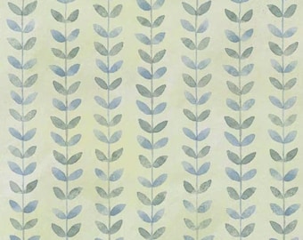 Leaves Blender Fabric, Mushroom Leaves Stripe by Susan Winget for Springs Creative Novelty Cotton Fabric 81450-647028