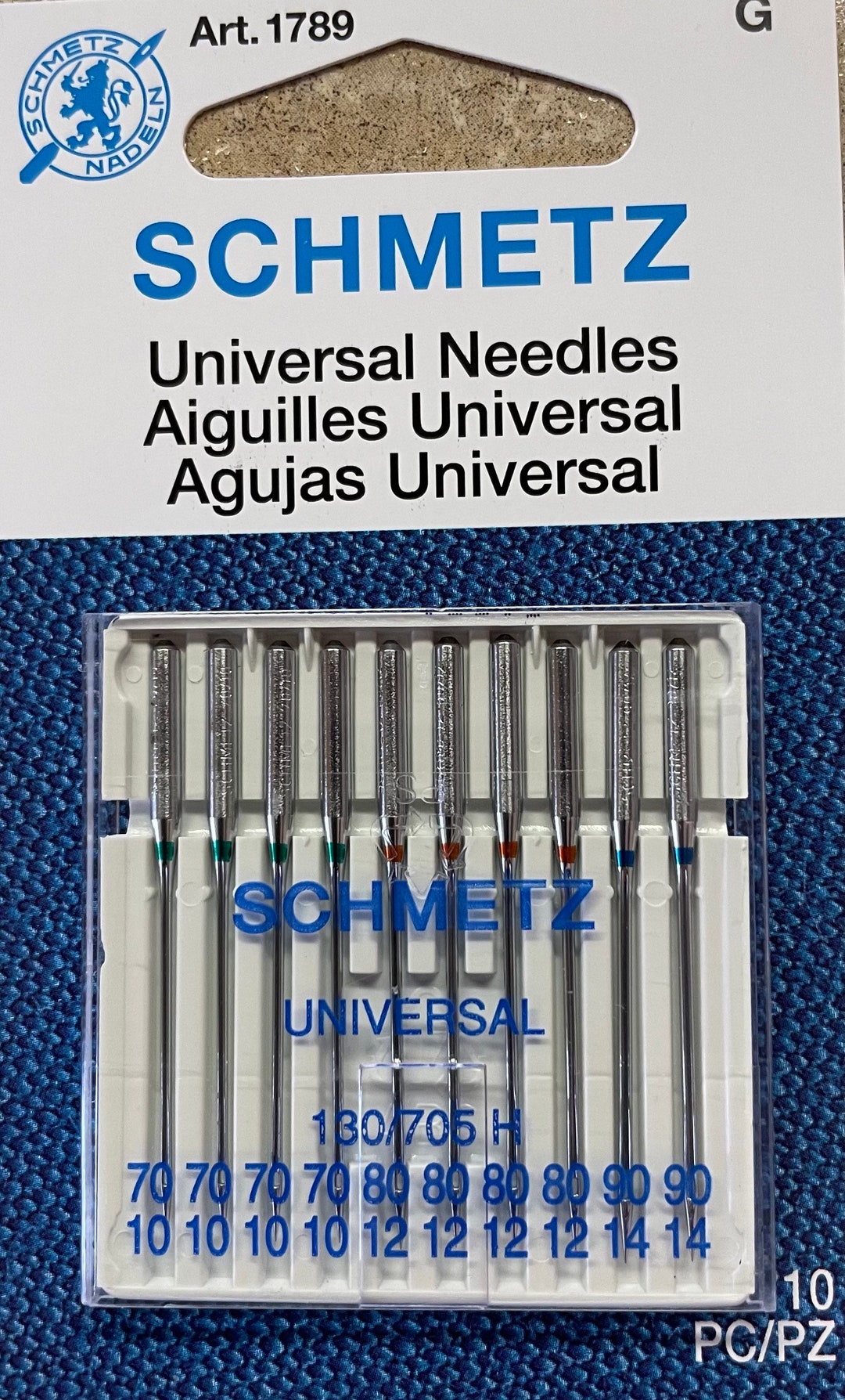 Schmetz Universal Needle Combo Pack of 10 For Sewing Machine Needle System  130/705H