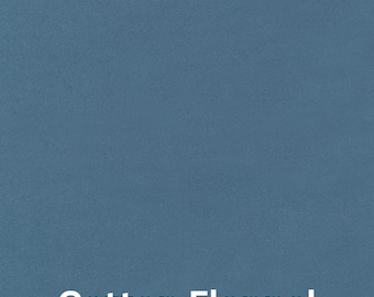 Solid Denim Blue Flannel Fabric, Solid Denim by Robert Kaufman Quilting Cotton Flannel Fabric, 2 Ply double brushed F019-DENIM