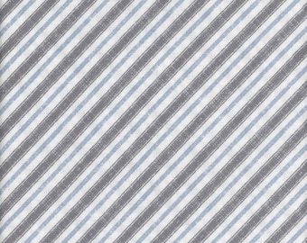 Bias Stripe Fabric, Blue and White Diagonal Stripe Lake Retreat by PDR for Wilmington Prints Fabrics Quilting Cotton Fabric, 59039-194