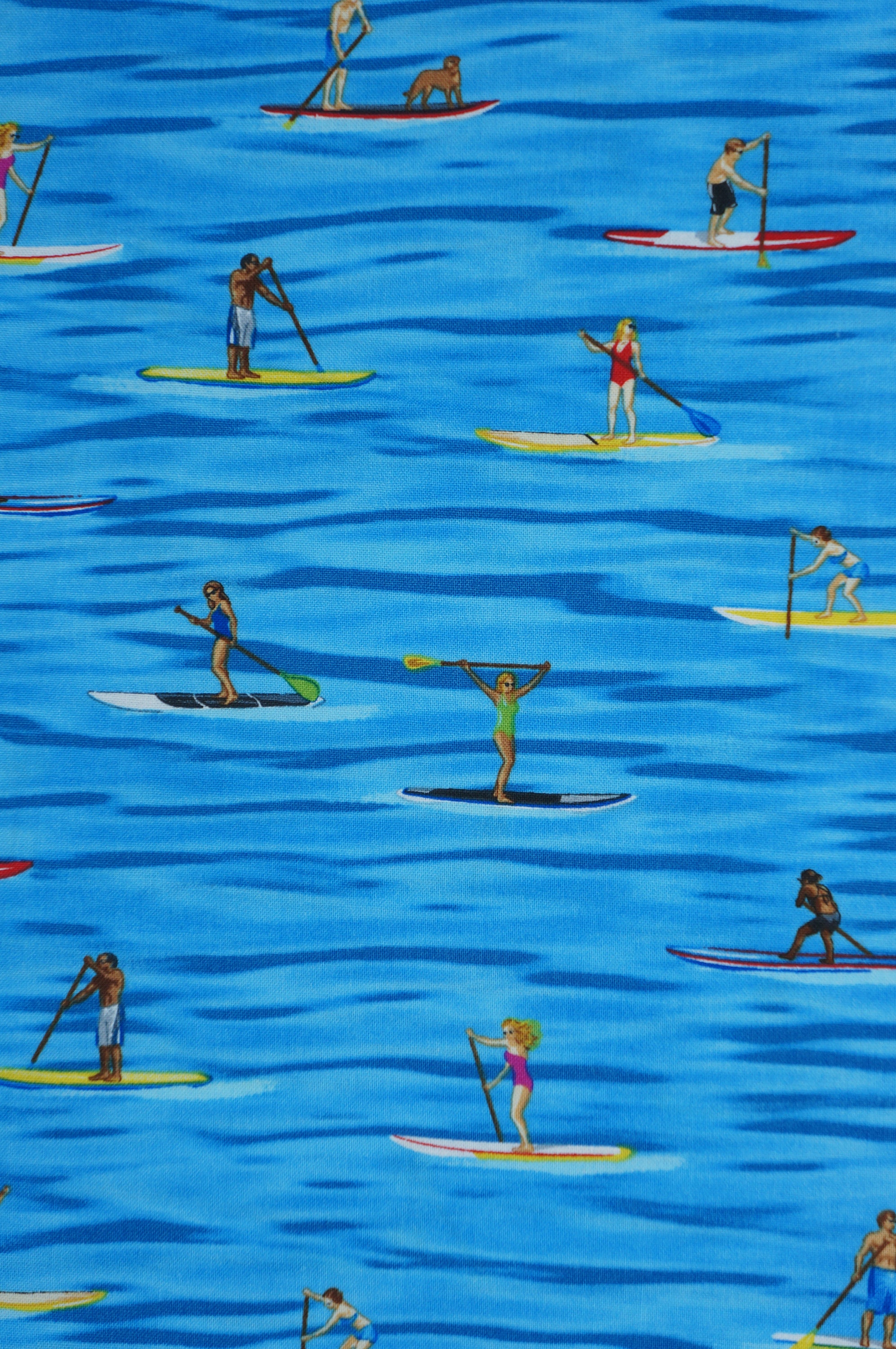 Paddle Board Fabric Summer Sports Fabric People Paddle - Etsy