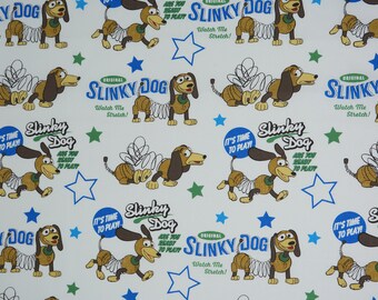 Slinky Dog Fabric, Toy Story Disney Pixar Licensed Cotton Fabric, Springs Creative