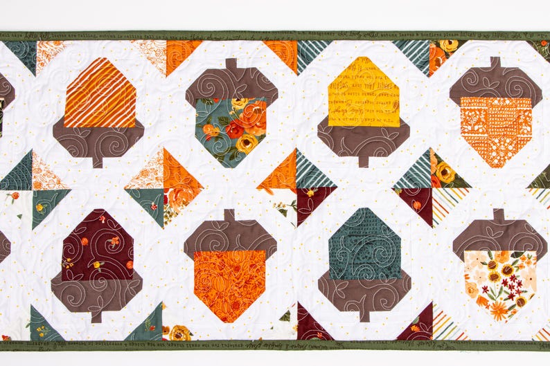 Acorn Love Table Runner Kit Designed by Lori Holt for Riley Blake, 65 ...