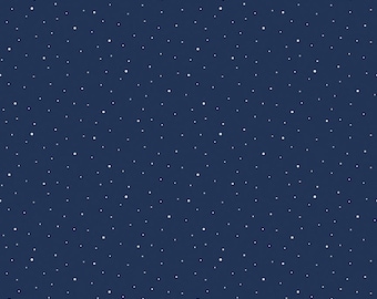 Navy Dot Wideback Fabric, Dapple Dot on Navy Wide Back 108" Riley Blake Quilting Cotton Fabric, WB640-NAVY