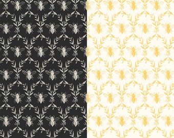 Honey Bee Fabric Damask, Riley Blake Quilting Cotton Fabric, Bee Kind, Busy as a Bee Fabric, Queen Bee Fabric, Bee Hive Fabric, Bee Fabric