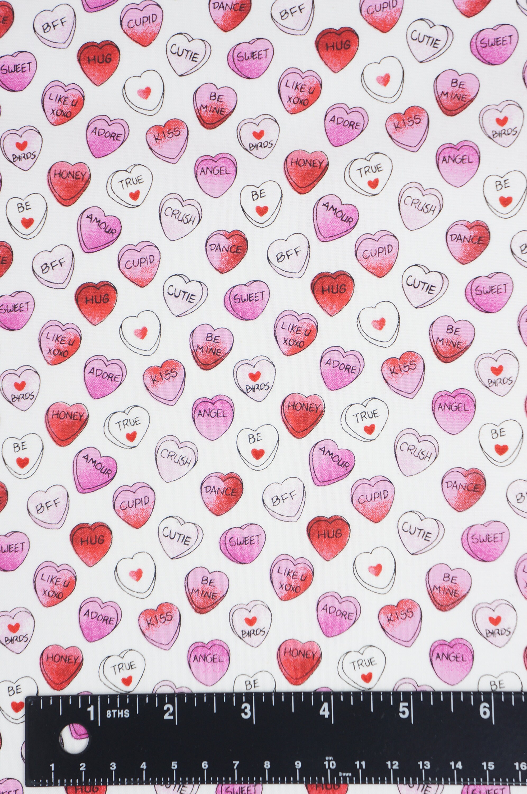 Valentine Fabric - Hearts White on Red 29970226 - 1484929012