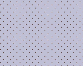 Dot Blender Fabric, Springtime Brown Dots on Lilac Purple by Riley Blake Quilting Cotton Fabric, Easter Swiss Dot Fabric, Pastel Blender
